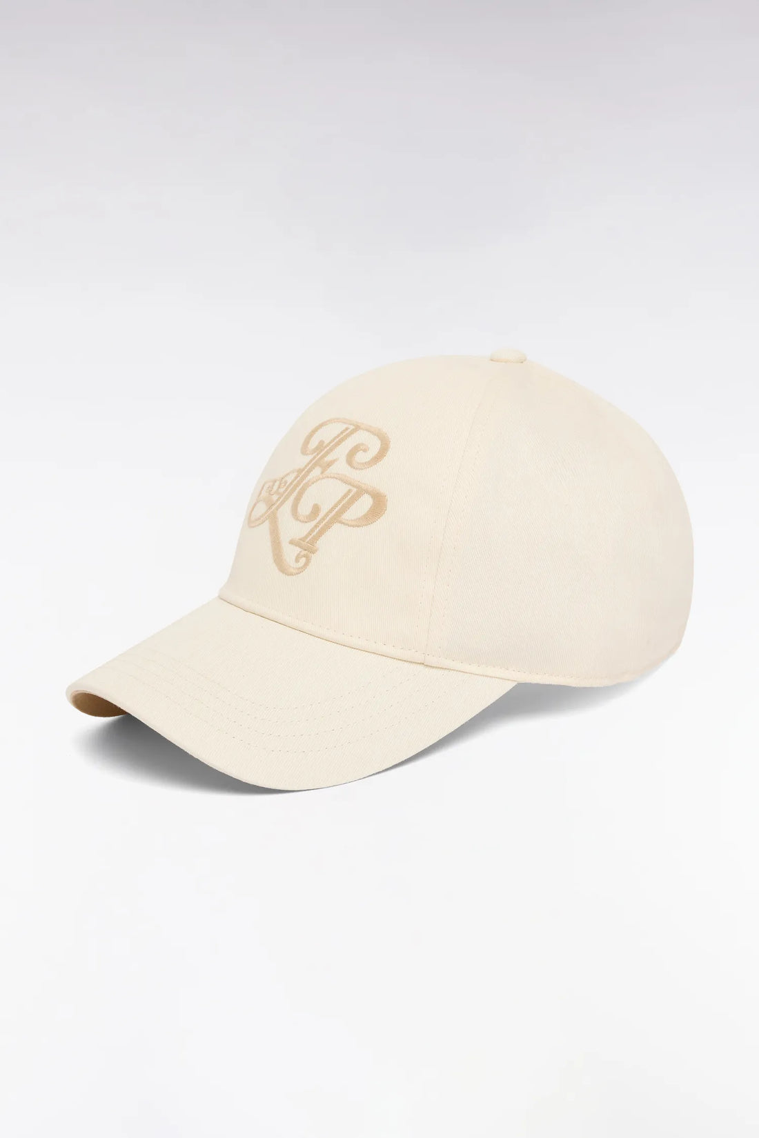 Eden Park 0 Men Ecru Cotton Twill Cap with Ep Initials Embroidery SKU: E26CHACA0012_BEC15 Image 01