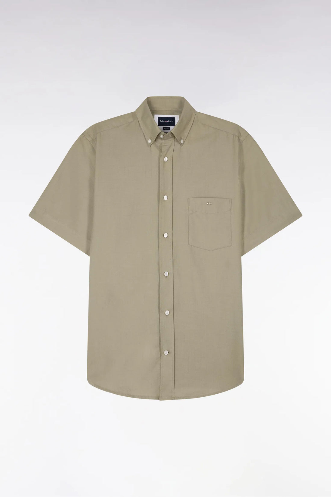Eden Park Khaki Men Short-Sleeved Khaki Cotton PiquŽ Shirt SKU: E26CHECC0001_BEF3 Image 02