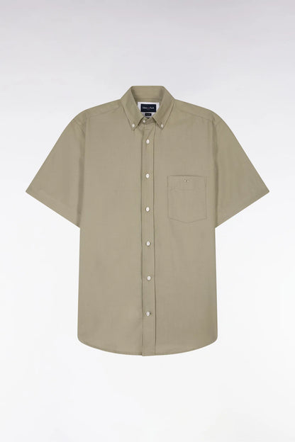 Eden Park Khaki Men Short-Sleeved Khaki Cotton PiquŽ Shirt SKU: E26CHECC0001_BEF3 Image 02