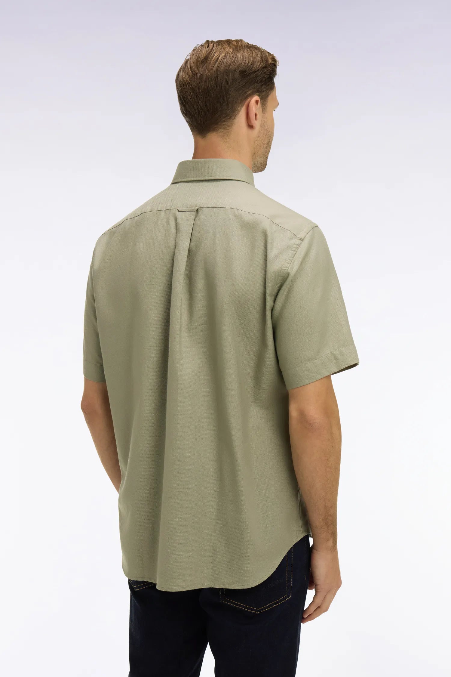 Eden Park Khaki Men Short-Sleeved Khaki Cotton PiquŽ Shirt SKU: E26CHECC0001_BEF3 Image 05