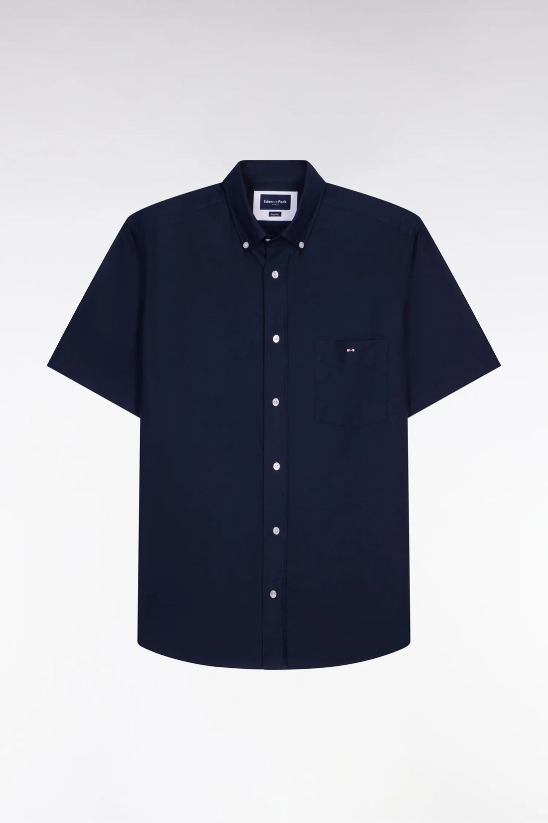 Eden Park Navy Blue Men Navy Cotton PiquŽ Short-Sleeved Shirt SKU: E26CHECC0001_BLF Image 02