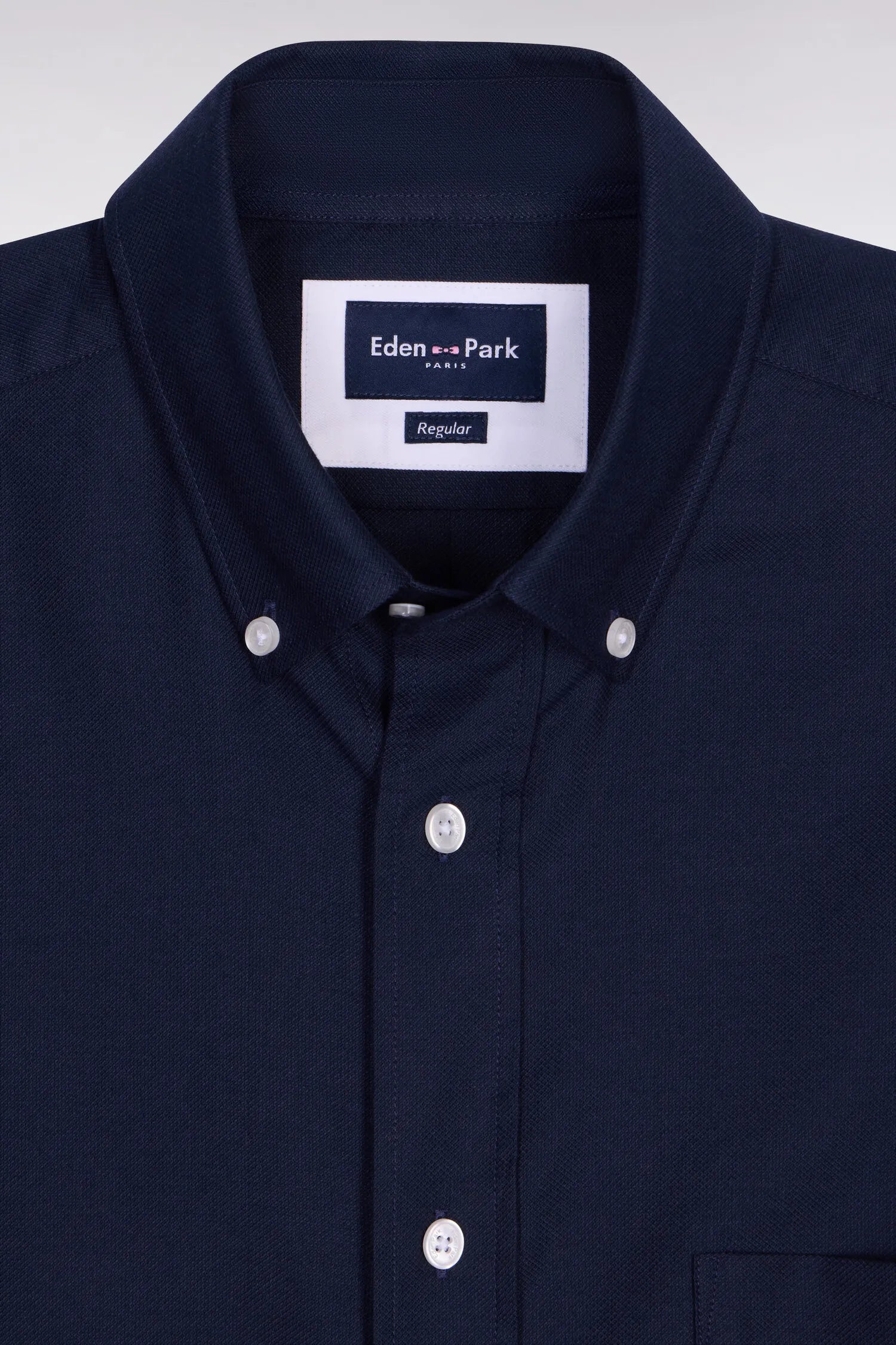 Eden Park Navy Blue Men Navy Cotton PiquŽ Short-Sleeved Shirt SKU: E26CHECC0001_BLF Image 06