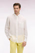 Eden Park White Men Straight White Linen Shirt SKU: E26CHECL0001_BC Image 01