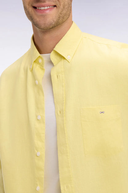 Eden Park Yellow Men Straight Yellow Linen Shirt SKU: E26CHECL0001_JAC16 Image 04
