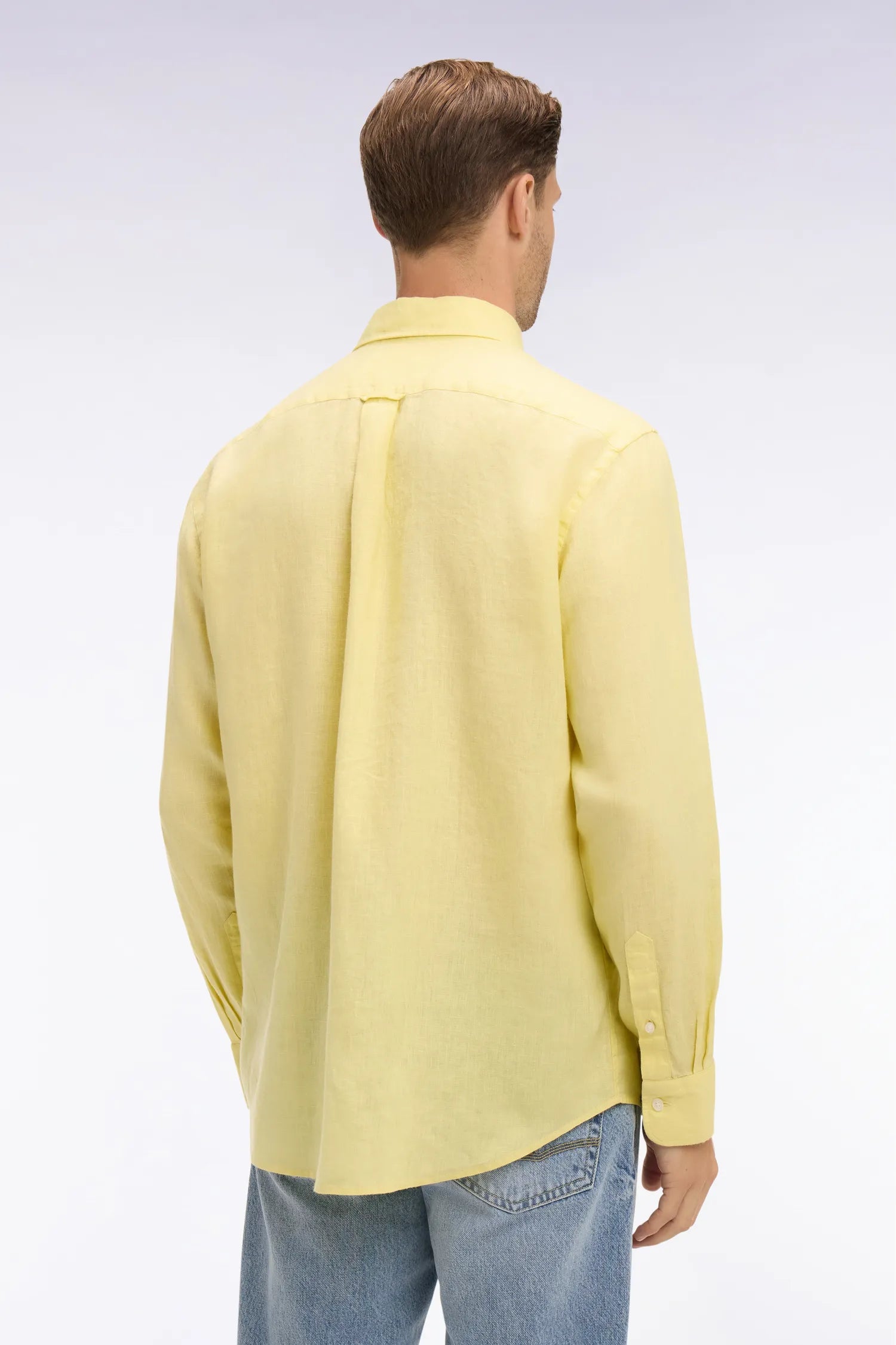 Eden Park Yellow Men Straight Yellow Linen Shirt SKU: E26CHECL0001_JAC16 Image 05