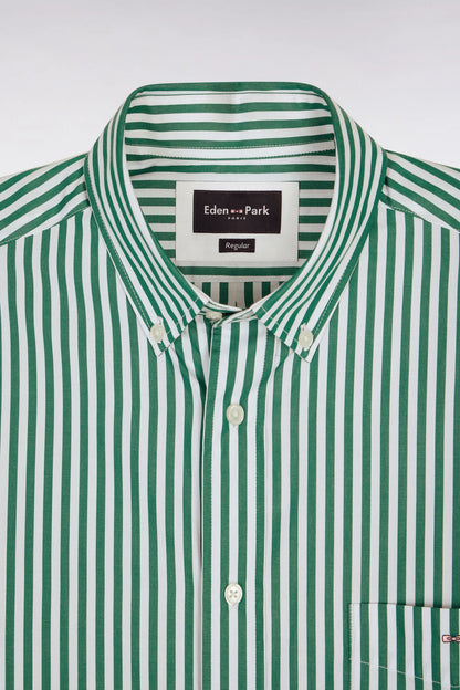 Eden Park Green Men Green Cotton Shirt with Stick Stripes SKU: E26CHECL0004_VEM41 Image 06