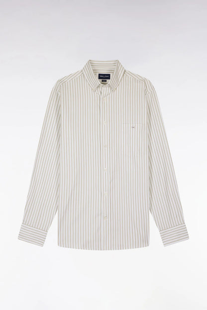 Eden Park 0 Men Regular Fit Pinpoint Striped Cotton Shirt SKU: E26CHECL0006_BLC25 Image 05