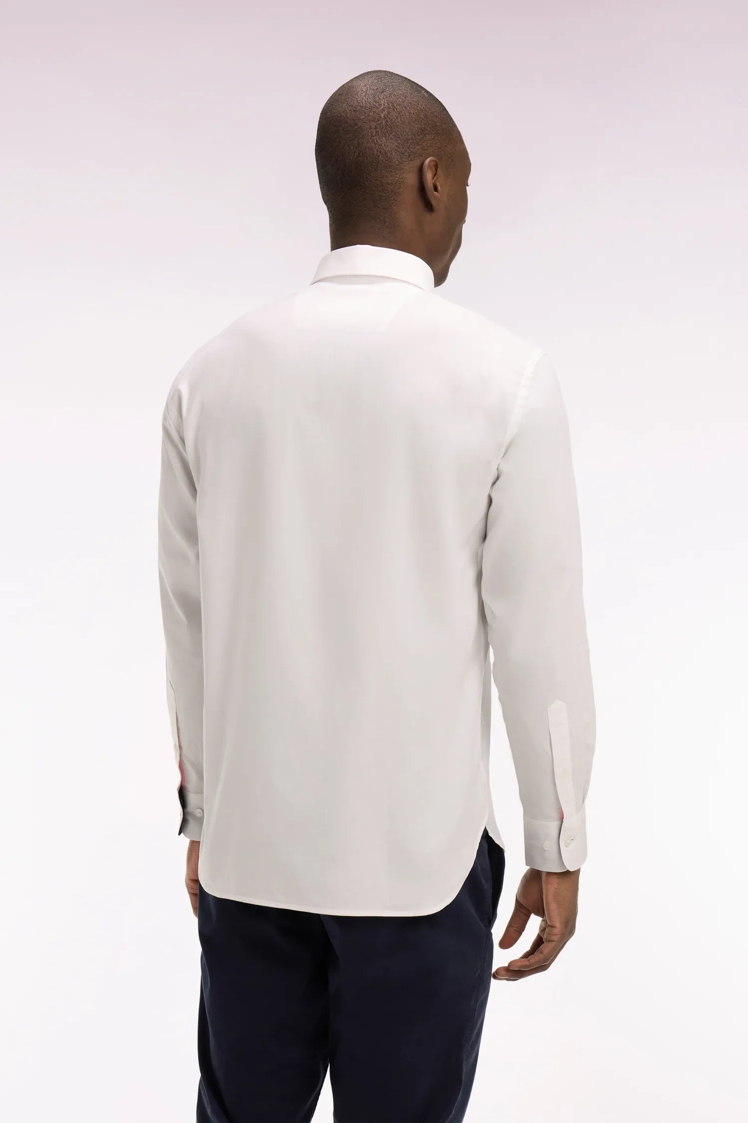 Eden Park White Men White Pinpoint Cotton Shirt with 6 Nations Coat of Arms Embroidery SKU: E26CHECL0019_BC Image 05