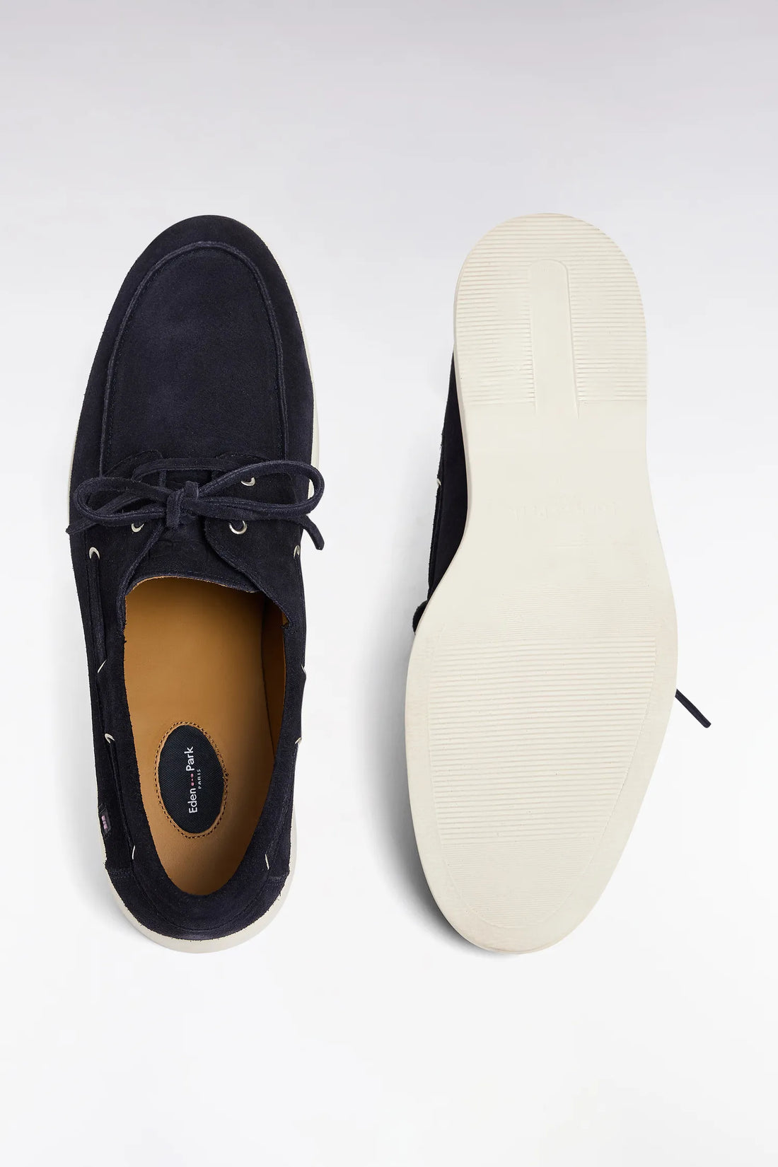 Eden Park Navy Blue Men Navy Suede Leather Loafers SKU: E26CHSMO0005_BLF Image 02