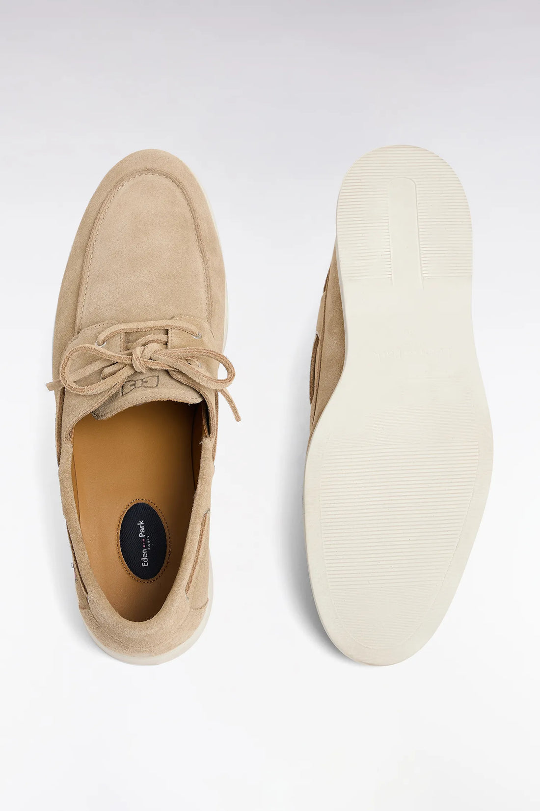 Eden Park Beige Men Beige Suede Boat Shoes SKU: E26CHSMO0006_BEC5 Image 02
