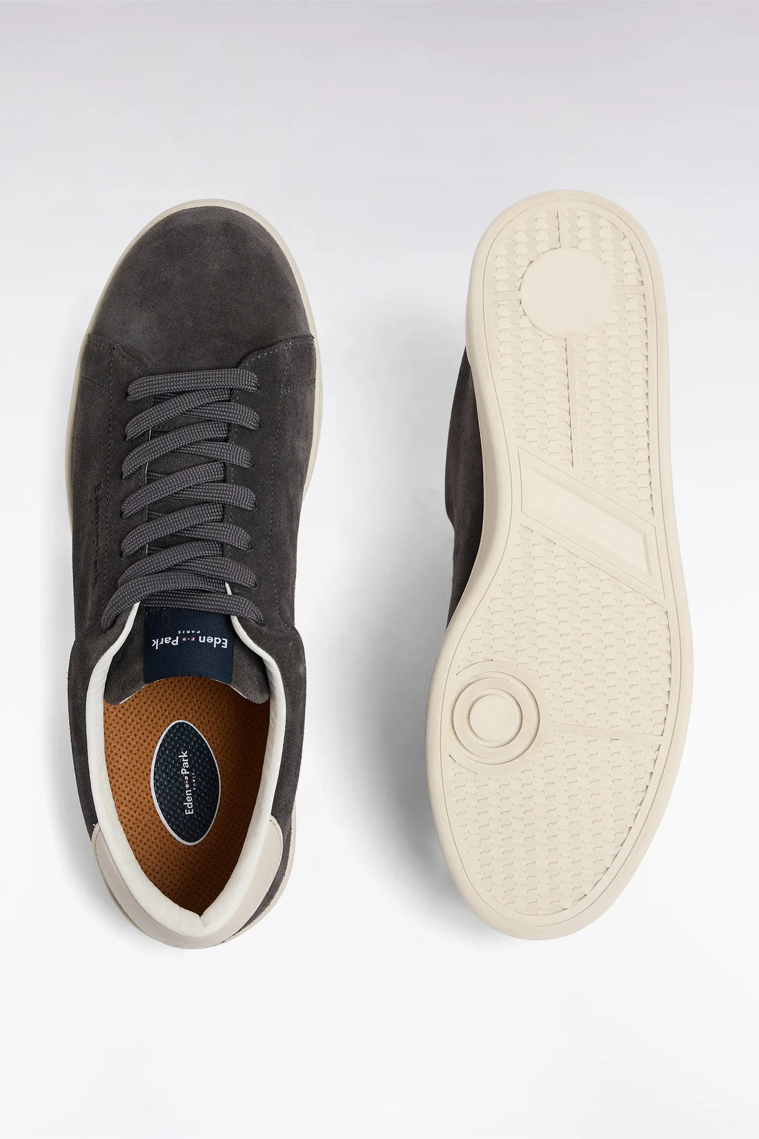 Eden Park 0 Men Brown Suede Leather Sneakers SKU: E26CHSTE0008_MAF11 Image 02