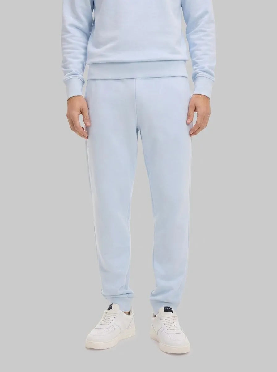 Eden Park 0 Men Plain Sky Blue Cotton Fleece Joggers SKU: E26MAIJO0003_BLC25 Image 00