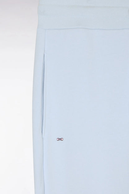 Eden Park 0 Men Plain Sky Blue Cotton Fleece Joggers SKU: E26MAIJO0003_BLC25 Image 06
