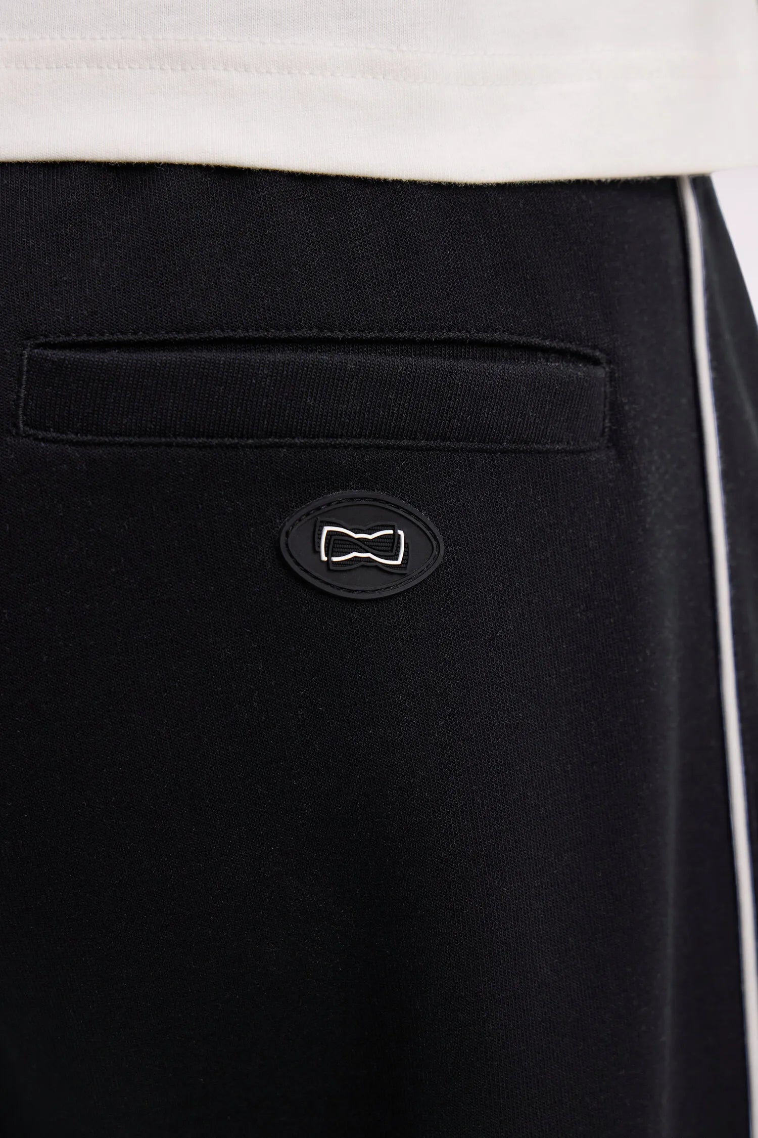Eden Park 0 Men Regular Fit Black Interlock Jogging Pants with Contrasting Panels SKU: E26MAIJO0008_NO Image 03