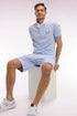 Eden Park 0 Men Short-Sleeved Sky Blue Cotton Jersey Jersey with Embroidered Crest SKU: E26MAIMC0002_BLC6 Image 02
