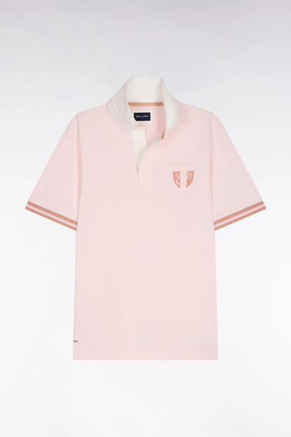Eden Park 0 Men Short-Sleeved Pink Cotton Jersey Jersey with Embroidered Crest SKU: E26MAIMC0002_ROC21 Image 05
