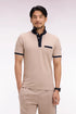 Eden Park Beige Men Short-Sleeved Polo Shirt in Beige Stretch Cotton Pique Slim Fit SKU: E26MAIPC0001_BEC13 Image 01