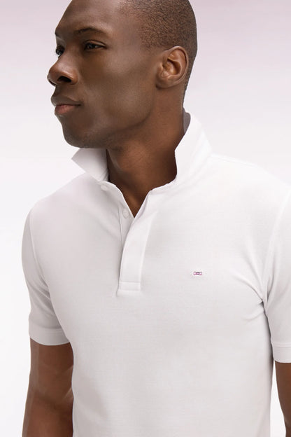 Eden Park 0 Men Slim Fit Short-Sleeved White Cotton Polo Shirt SKU: E26MAIPC0005_BC Image 03