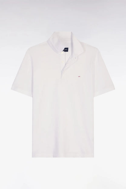 Eden Park 0 Men Slim Fit Short-Sleeved White Cotton Polo Shirt SKU: E26MAIPC0005_BC Image 05