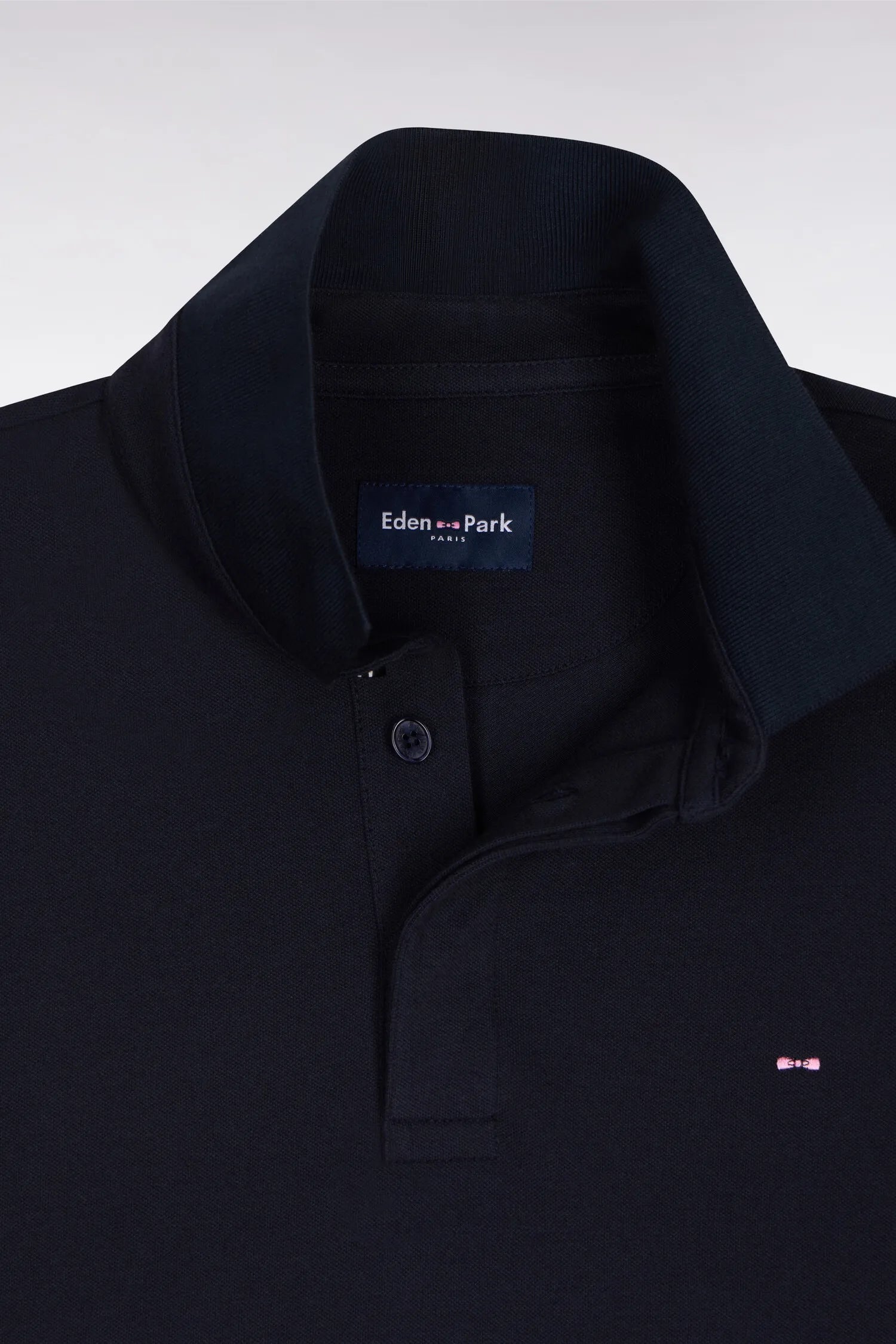 Eden Park 0 Men Slim Fit Navy Cotton Short-Sleeved Polo Shirt SKU: E26MAIPC0005_BLF Image 06