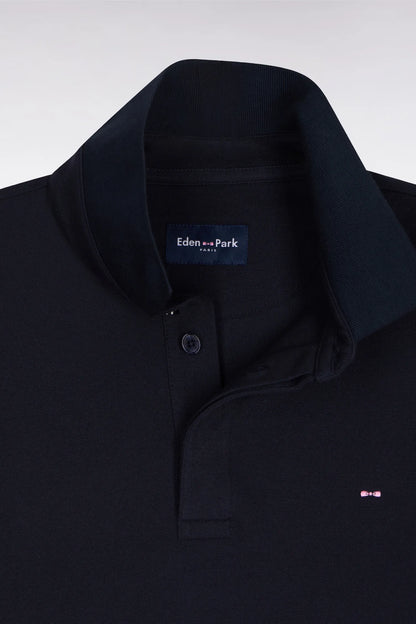 Eden Park 0 Men Slim Fit Navy Cotton Short-Sleeved Polo Shirt SKU: E26MAIPC0005_BLF Image 06