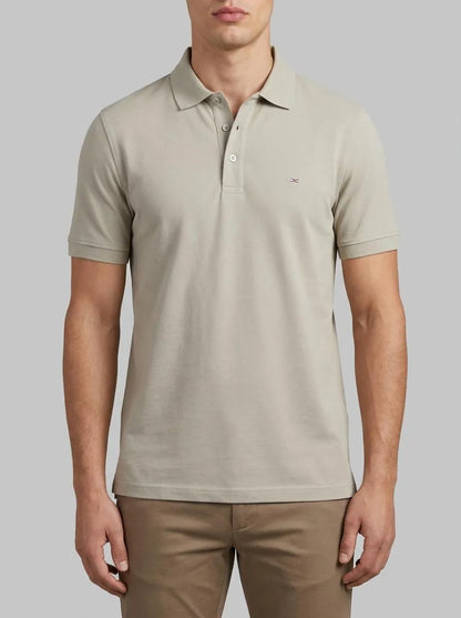 Eden Park 0 Men Slim Fit Grey Cotton Short-Sleeved Polo Shirt SKU: E26MAIPC0005_GRM5 Image 00