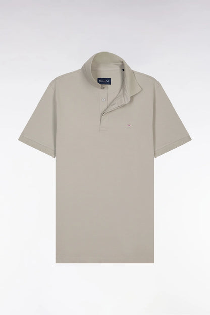 Eden Park 0 Men Slim Fit Grey Cotton Short-Sleeved Polo Shirt SKU: E26MAIPC0005_GRM5 Image 05
