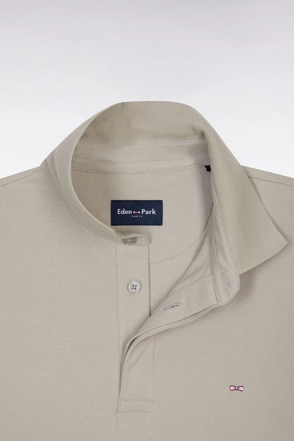 Eden Park 0 Men Slim Fit Grey Cotton Short-Sleeved Polo Shirt SKU: E26MAIPC0005_GRM5 Image 06