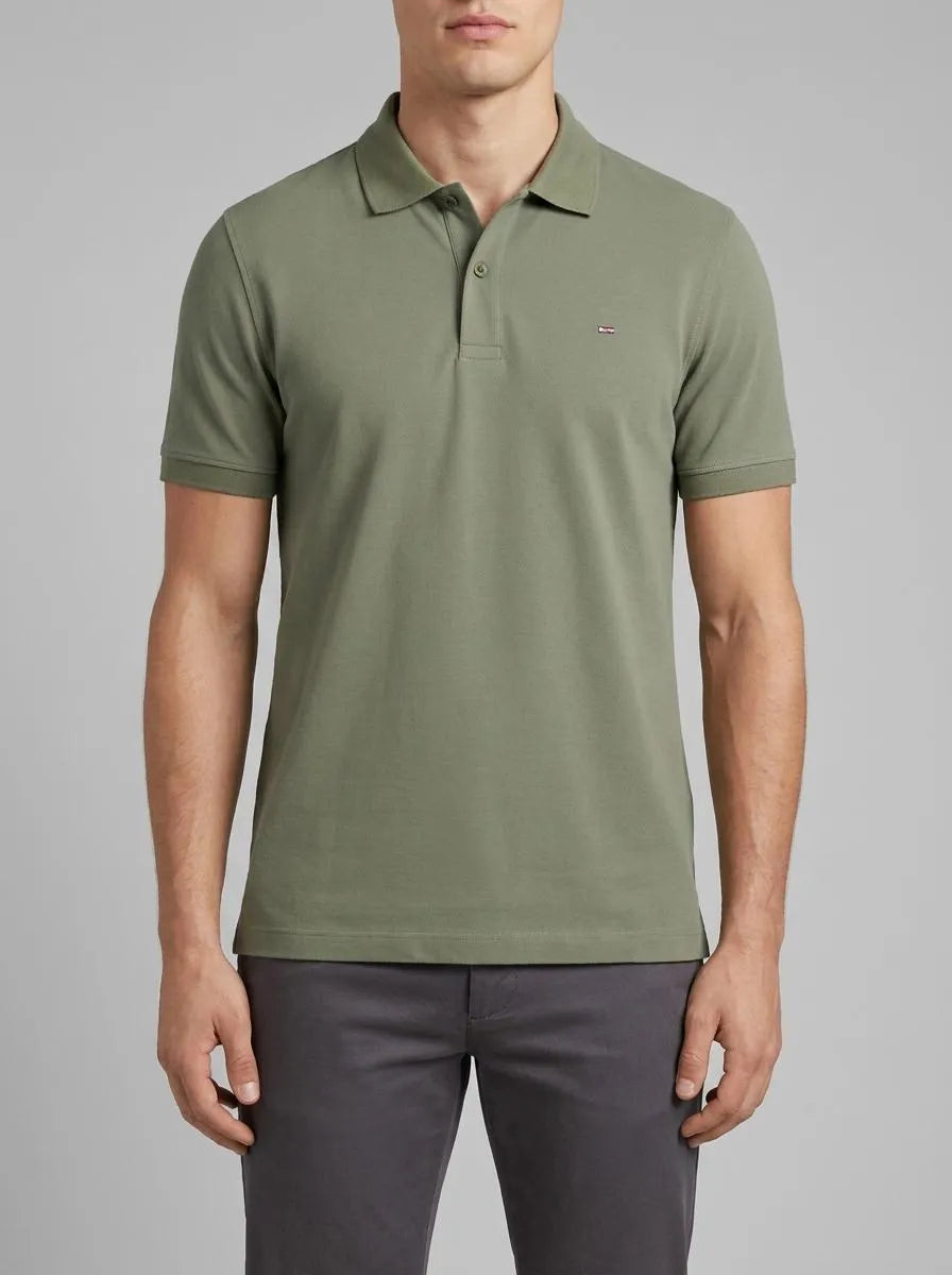Eden Park 0 Men Short-Sleeved Khaki Cotton Polo Shirt SKU: E26MAIPC0005_KAF8 Image 00
