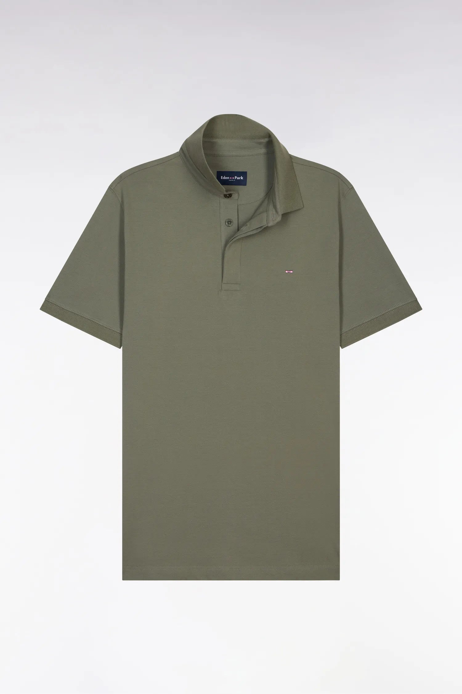 Eden Park 0 Men Short-Sleeved Khaki Cotton Polo Shirt SKU: E26MAIPC0005_KAF8 Image 05