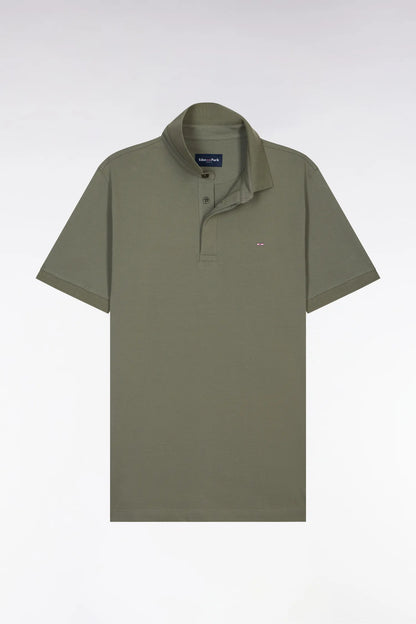 Eden Park 0 Men Short-Sleeved Khaki Cotton Polo Shirt SKU: E26MAIPC0005_KAF8 Image 05