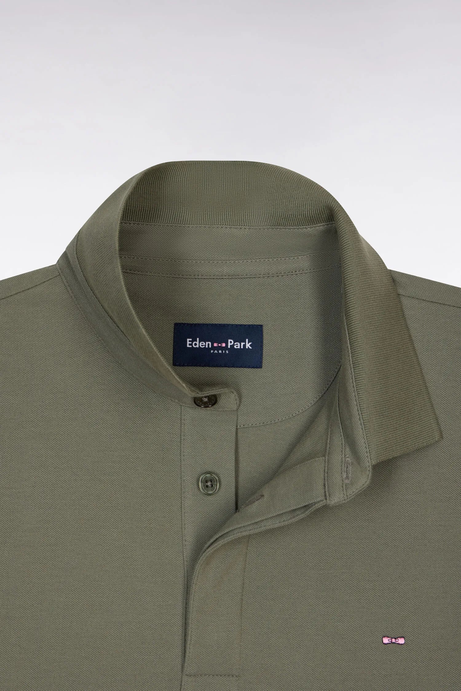 Eden Park 0 Men Short-Sleeved Khaki Cotton Polo Shirt SKU: E26MAIPC0005_KAF8 Image 06