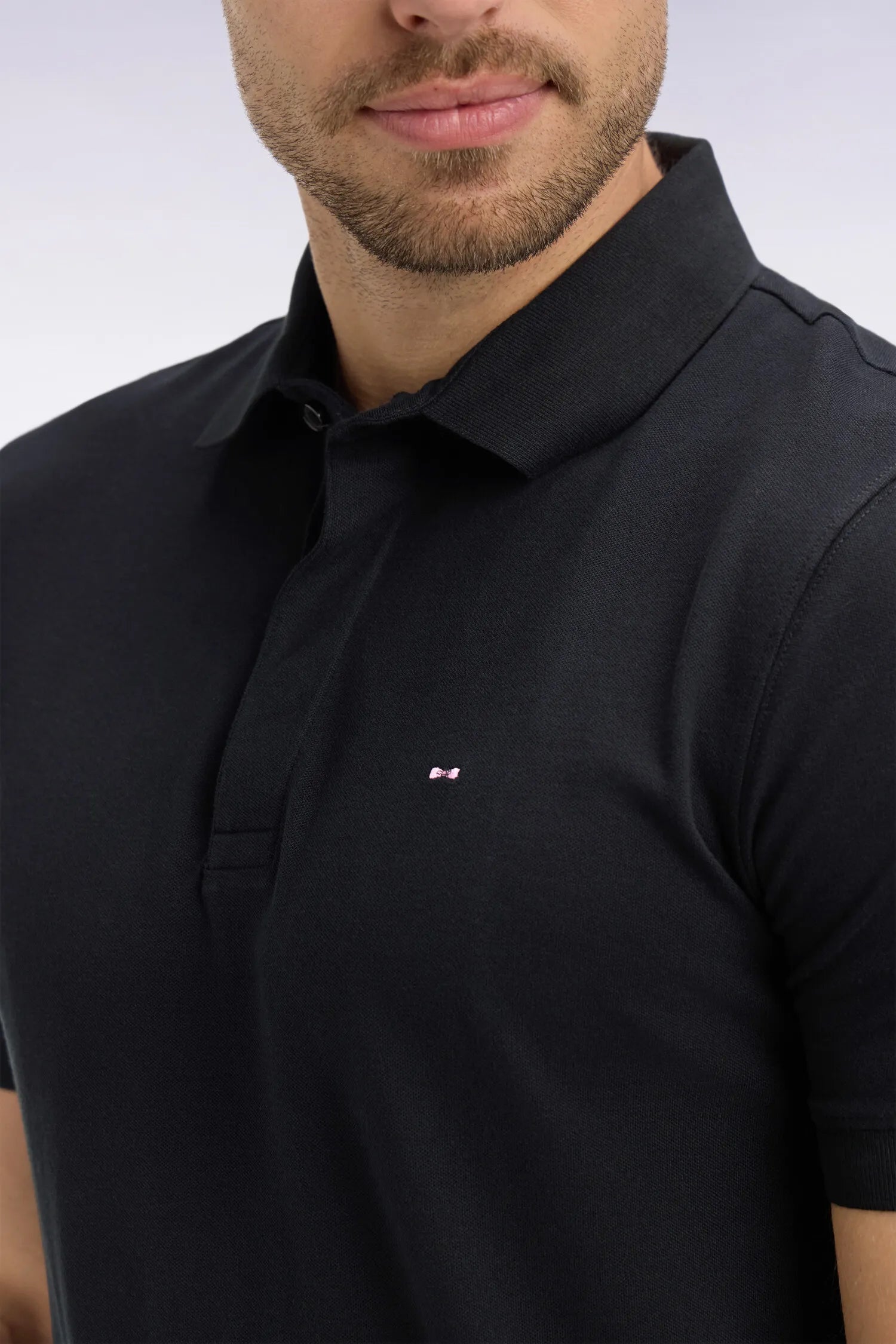 Eden Park 0 Men Black Cotton Short-Sleeved Polo Shirt SKU: E26MAIPC0005_NO Image 03