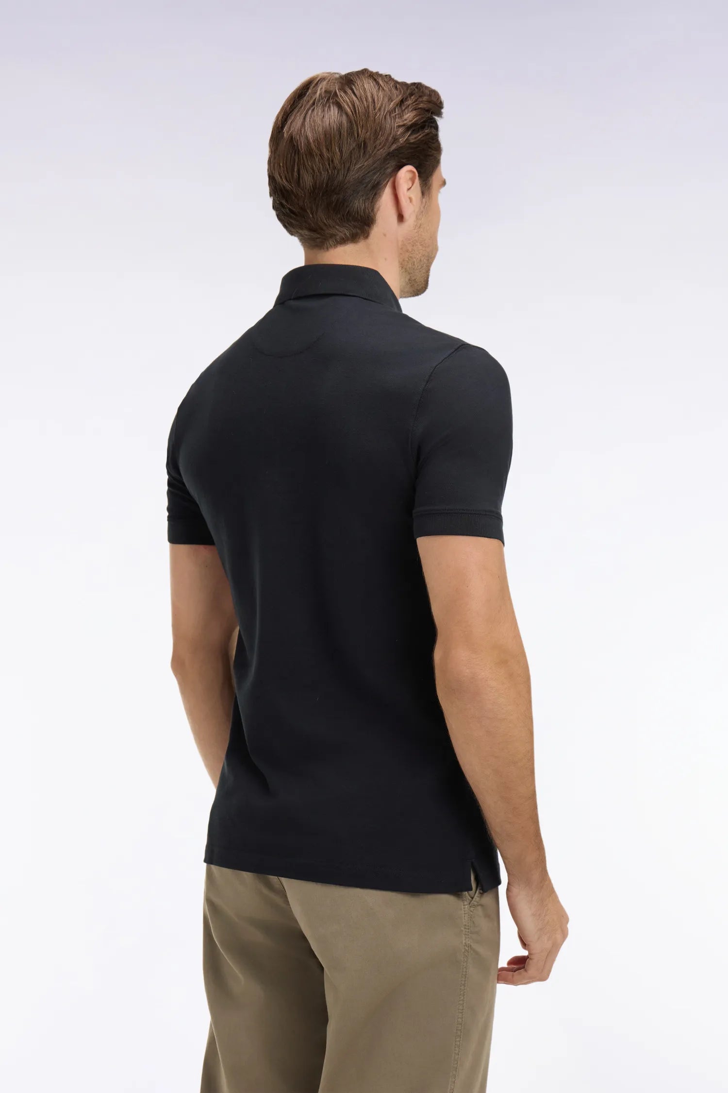 Eden Park 0 Men Black Cotton Short-Sleeved Polo Shirt SKU: E26MAIPC0005_NO Image 04