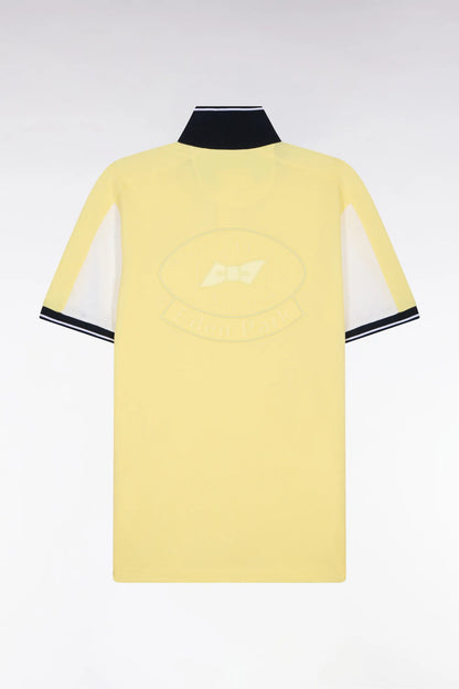 Eden Park 0 Men Light Yellow Embroidered Short-Sleeved Cotton Polo Shirt SKU: E26MAIPC0021_JAC16 Image 05