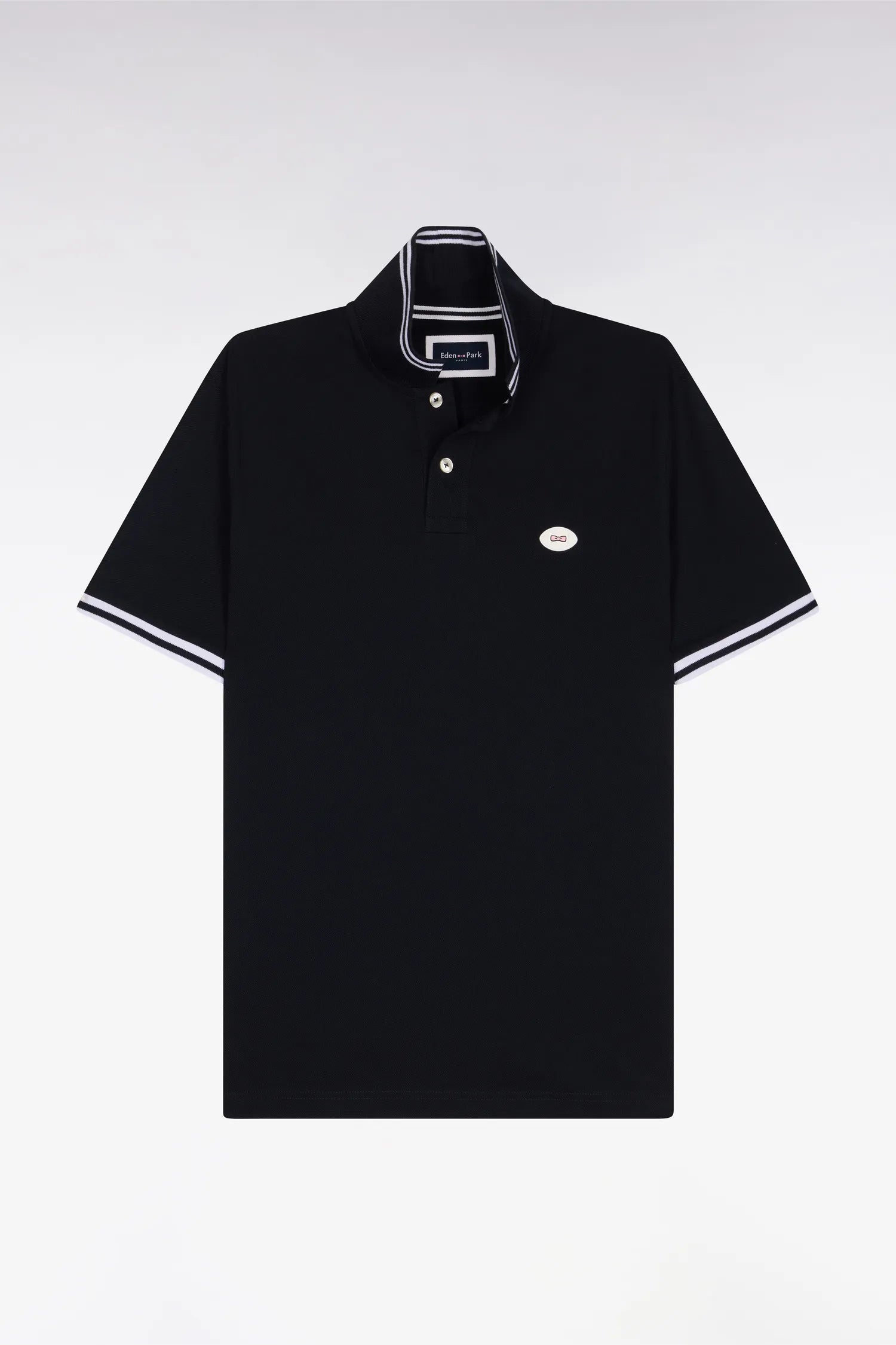 Eden Park 0 Men Short-Sleeved Polo Shirt in Navy Cotton SKU: E26MAIPC0028_BLF Image 05