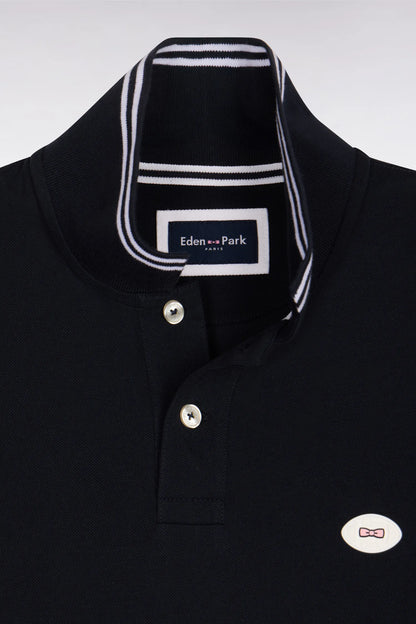 Eden Park 0 Men Short-Sleeved Polo Shirt in Navy Cotton SKU: E26MAIPC0028_BLF Image 06
