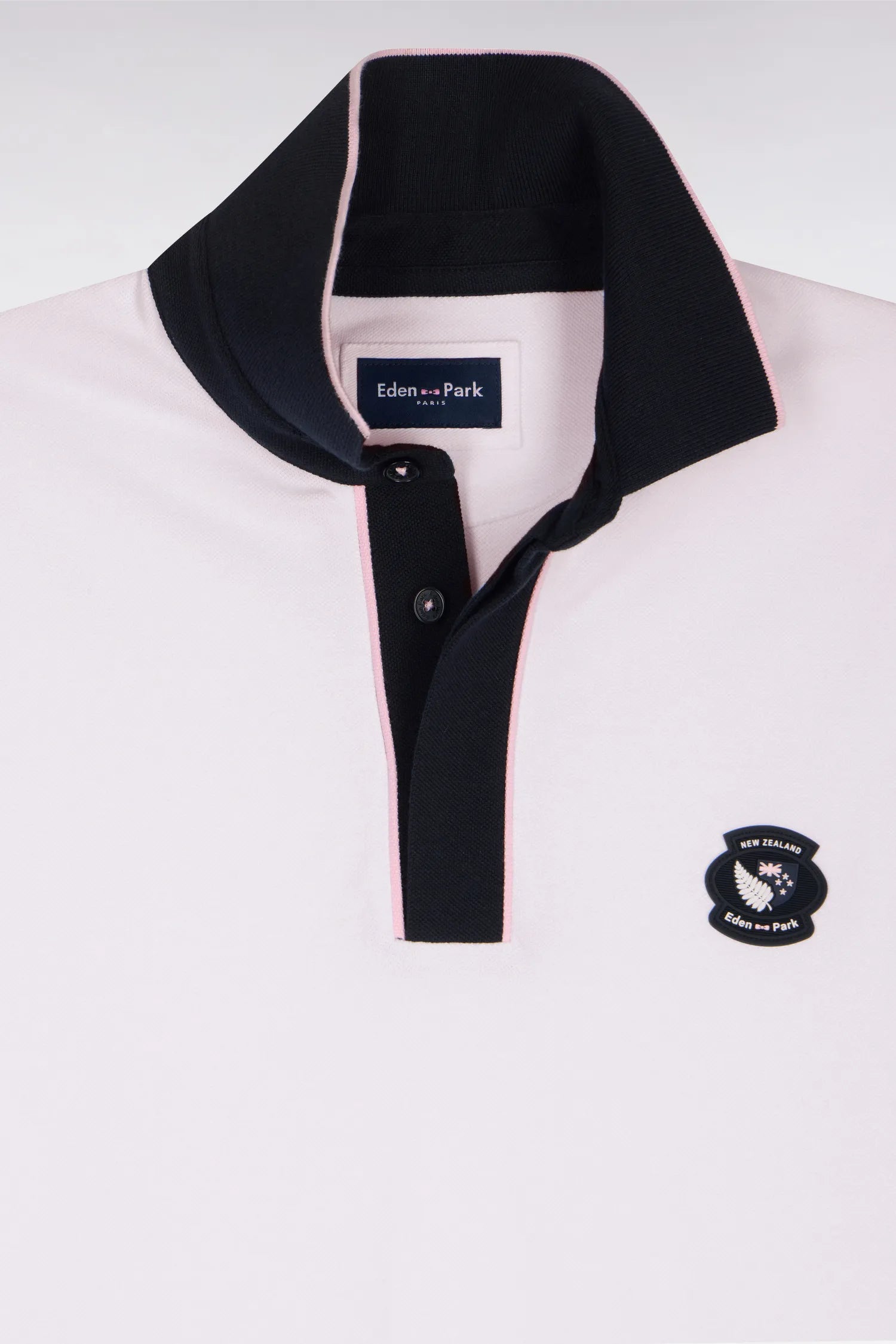 Eden Park 0 Men New Zealand Short-Sleeved White Cotton Polo Shirt SKU: E26MAIPC0030_BC Image 06