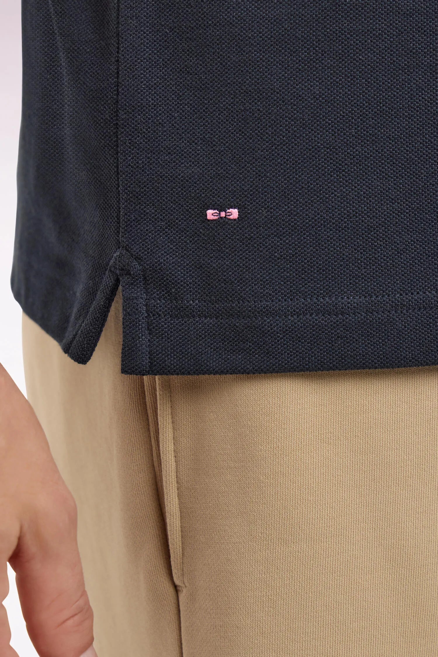 Eden Park 0 Men Short-Sleeved Polo Shirt in Navy Cotton PiquŽ with Ep Logo SKU: E26MAIPC0040_BLF Image 03