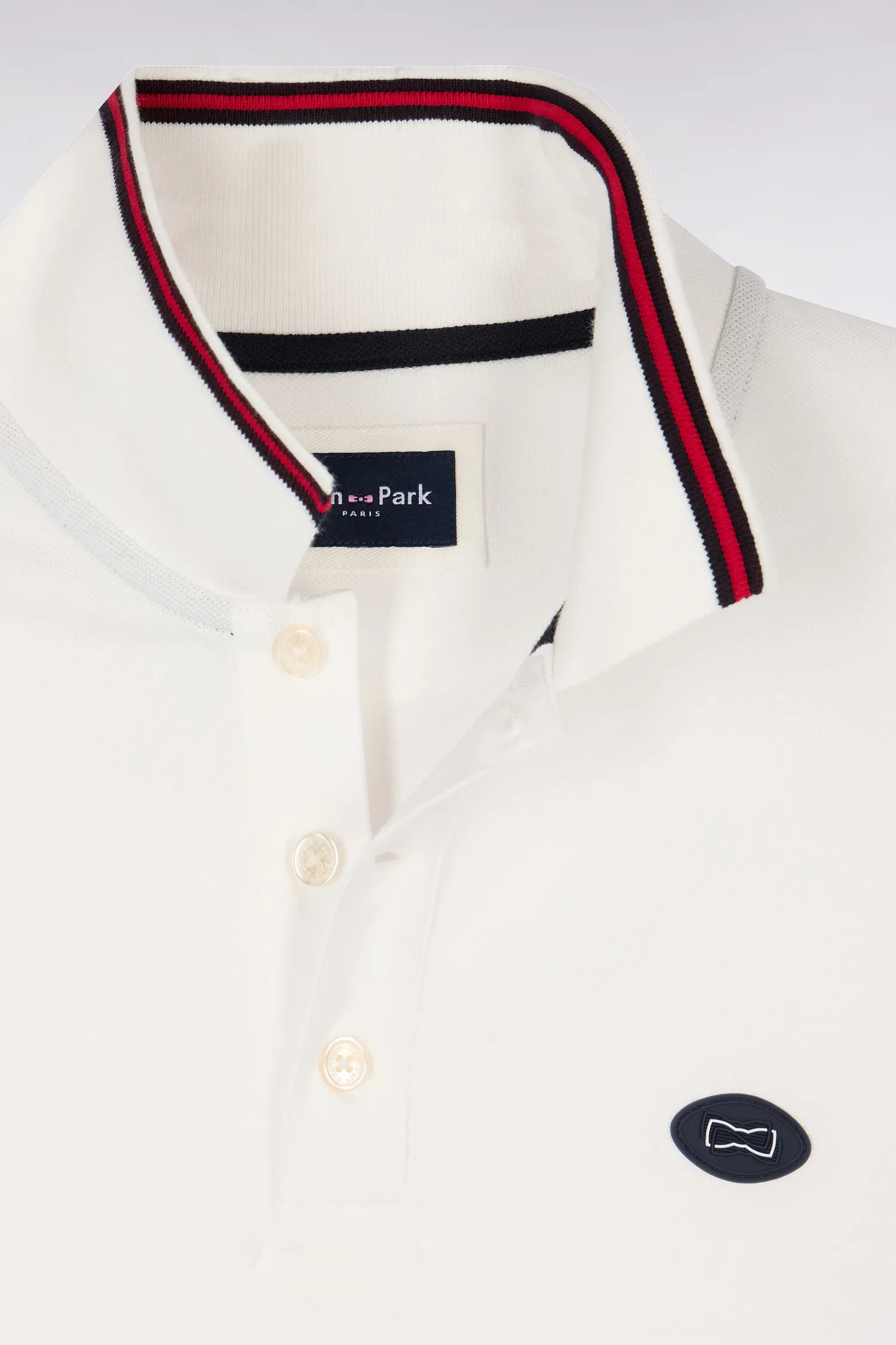 Eden Park White Men Short-Sleeved Polo Shirt in White Cotton SKU: E26MAIPC0042_ECC Image 06