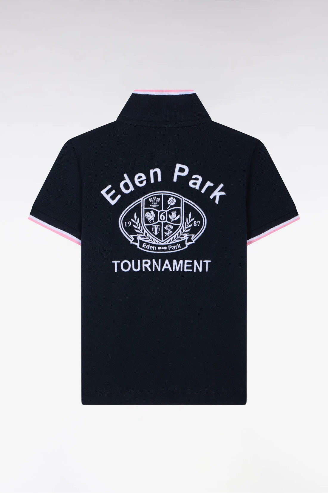 Eden Park 0 Boys Short-Sleeved Polo Shirt in Navy Cotton Jersey SKU: E26MAIPC0047_BLF Image 01