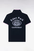 Eden Park 0 Boys Short-Sleeved Polo Shirt in Navy Cotton Jersey SKU: E26MAIPC0047_BLF Image 01