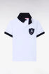 Eden Park 0 Boys Short-Sleeved Polo Shirt in White Cotton Jersey with Rugby Crest SKU: E26MAIPC0048_BC Image 01