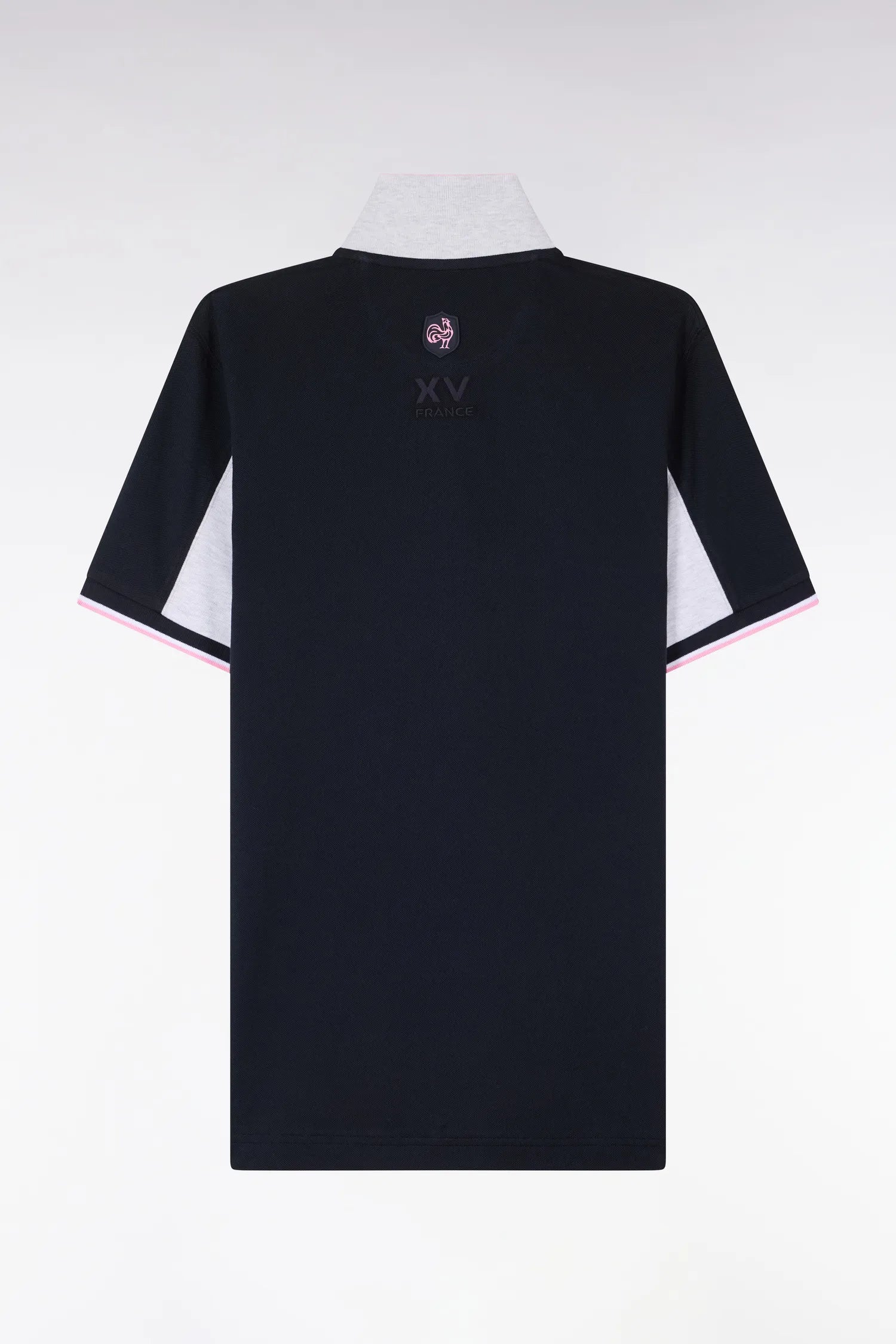 Eden Park 0 Men Short-Sleeved France XV Polo Shirt in Navy Cotton PiquŽ with White Cutouts SKU: E26MAIPC0054_BLF Image 05