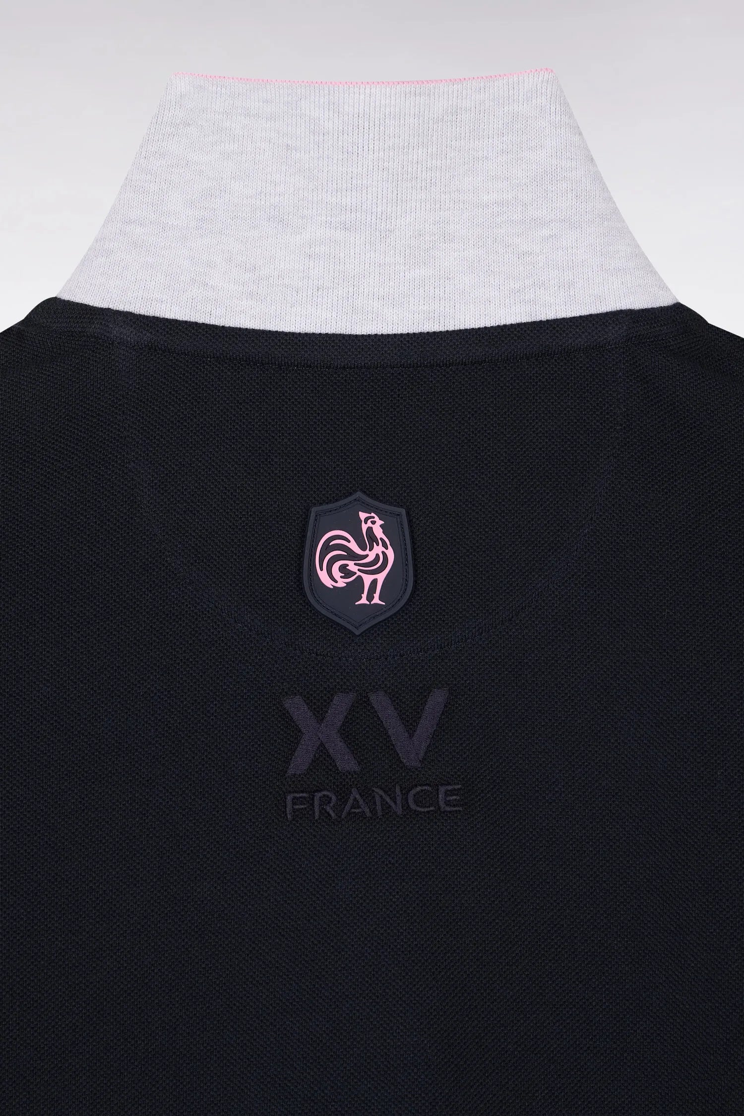 Eden Park 0 Men Short-Sleeved France XV Polo Shirt in Navy Cotton PiquŽ with White Cutouts SKU: E26MAIPC0054_BLF Image 06