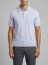Eden Park 0 Men Sky Blue Short-Sleeved Polo-Neck Sweater in Cotton and Silk Blend SKU: E26MAIPU0004_BLC6 Image 00