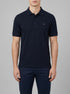Eden Park 0 Men Navy Blue Short-Sleeved Polo Collar Sweater in Cotton and Silk Blend SKU: E26MAIPU0004_BLF Image 00