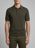 Eden Park 0 Men Khaki Short-Sleeved Polo-Neck Sweater in A Cotton and Silk Blend SKU: E26MAIPU0004_KAF3 Image 00