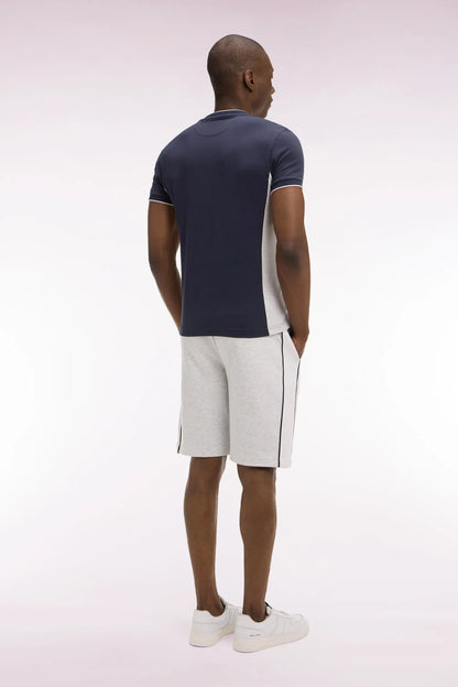 Eden Park Light Gray Men Grey and White Interlock Shorts with Cutouts SKU: E26MAISH0004_GRC7 Image 05