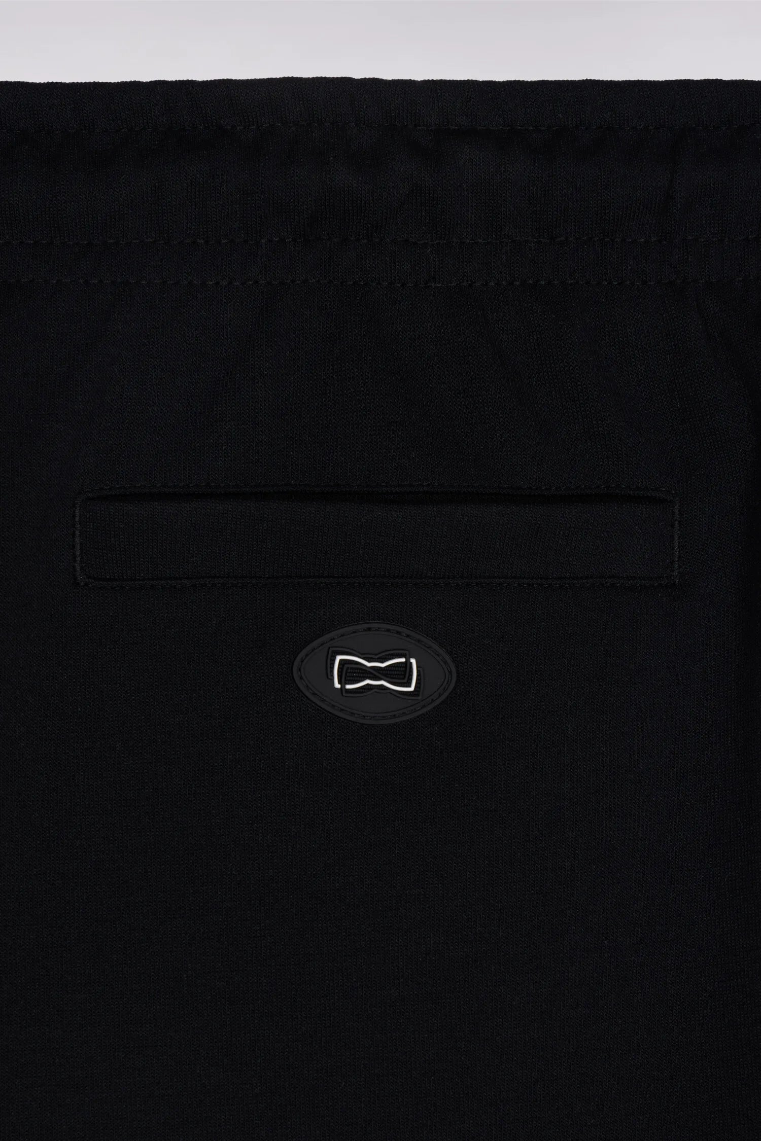Eden Park Black Men Black Fleece Shorts with White Piping SKU: E26MAISH0011_NO Image 06